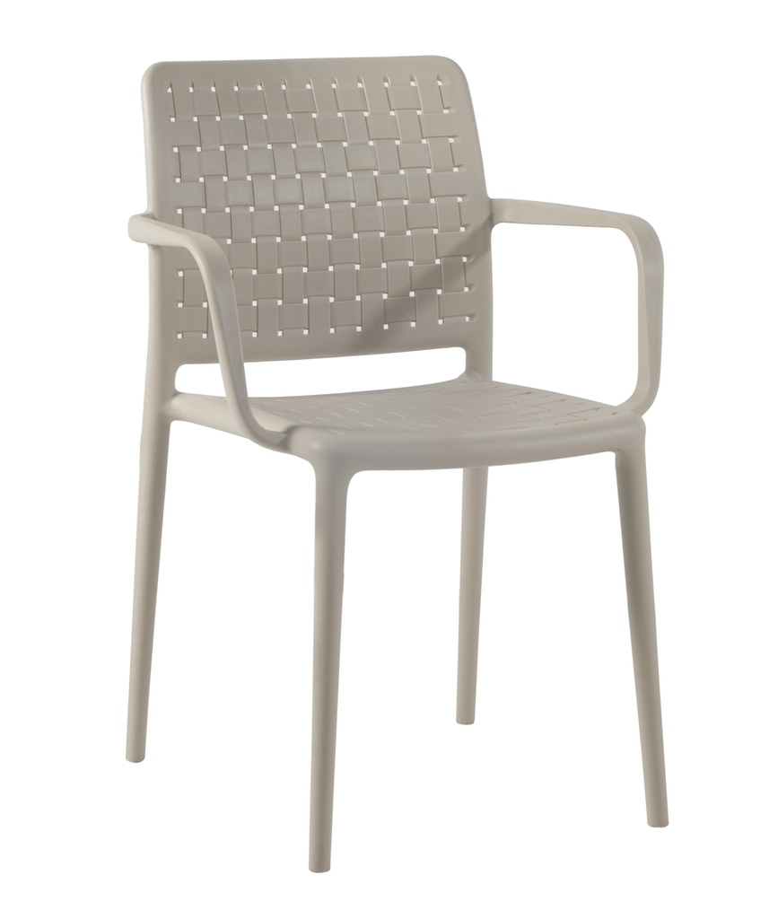 SILLA FAME K-BEIGE 4 PATAS CON BRAZOS