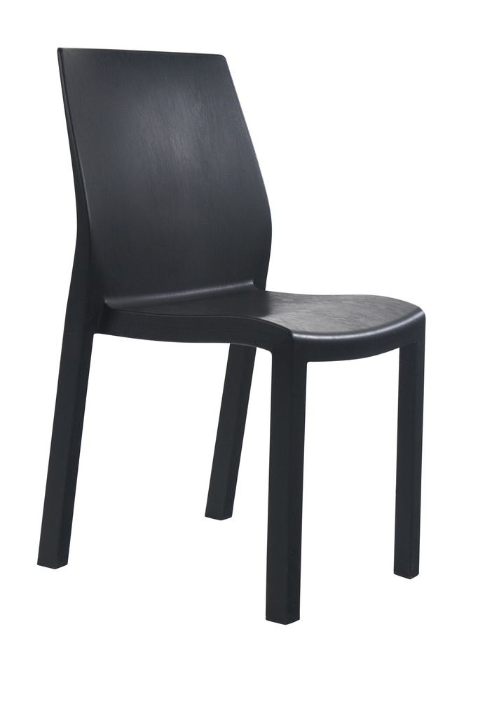 SILLA YUMMY NEGRA 4 PATAS SIN BRAZOS