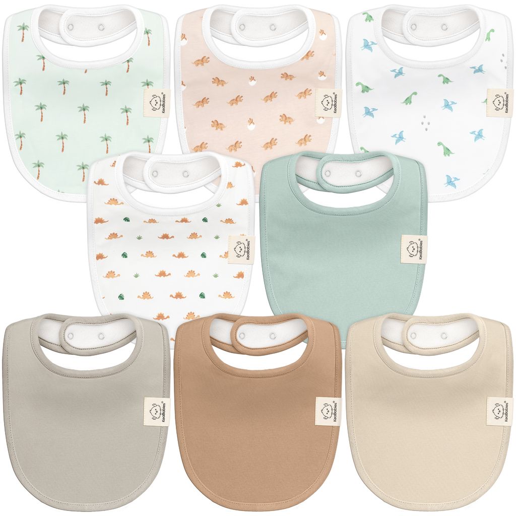 Keababies Paquete de 8 baberos Urban Drool (Roarsome), color: Roarsome
