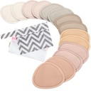 Keababies Paquete de 14 Comodas Almohadillas de lactancia de contorno (neutras), tamaño: mediano 3.9