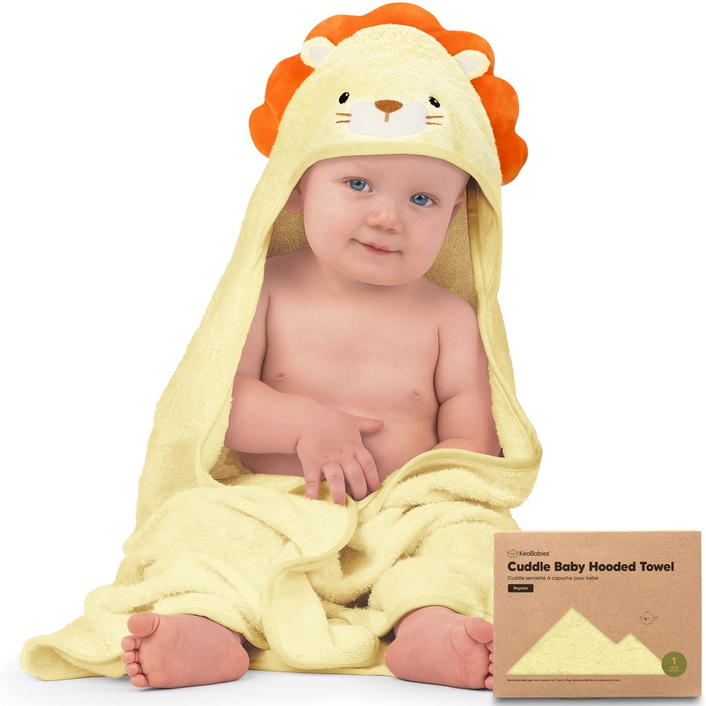 Keababies Toalla con capucha para bebé Cuddle (león), color: león