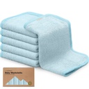 Keababies Paquete de 6 Toallitas Deluxe para Bebé (Azul Bravo), Color: Azul Bravo