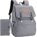 Keababies Mochila de pañales Explorer (gris clásico), color: gris clásico