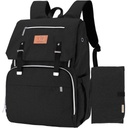 Keababies Mochila de pañales Explorer (Trendy Black), Color: Trendy Black