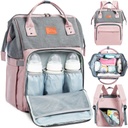 Keababies Mochila de pañales original (gris rosa), color: gris rosa