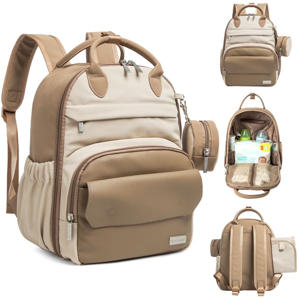 Keababies Mochila de pañales Play (Latte), Color: Latte