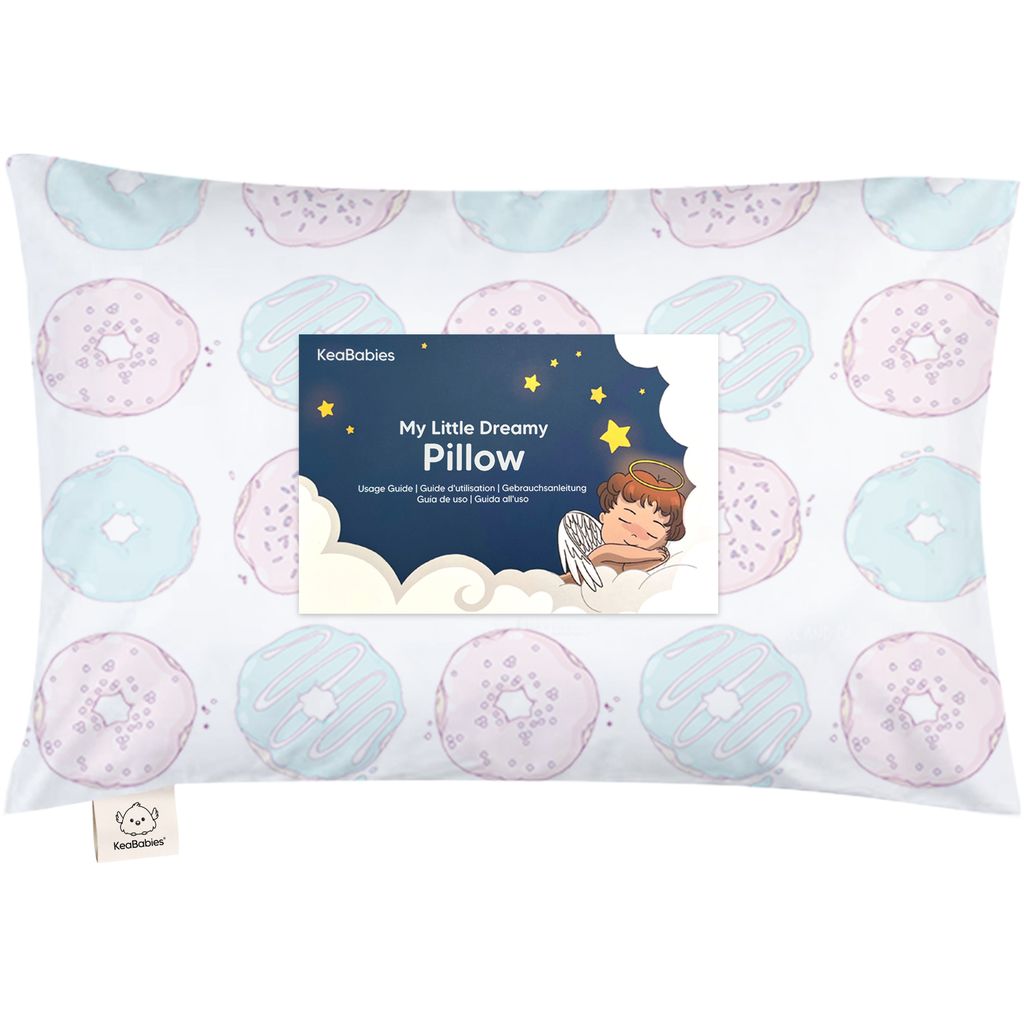 Keababies Almohada para niños pequeños con funda de almohada (rosquillas), color: rosquillas