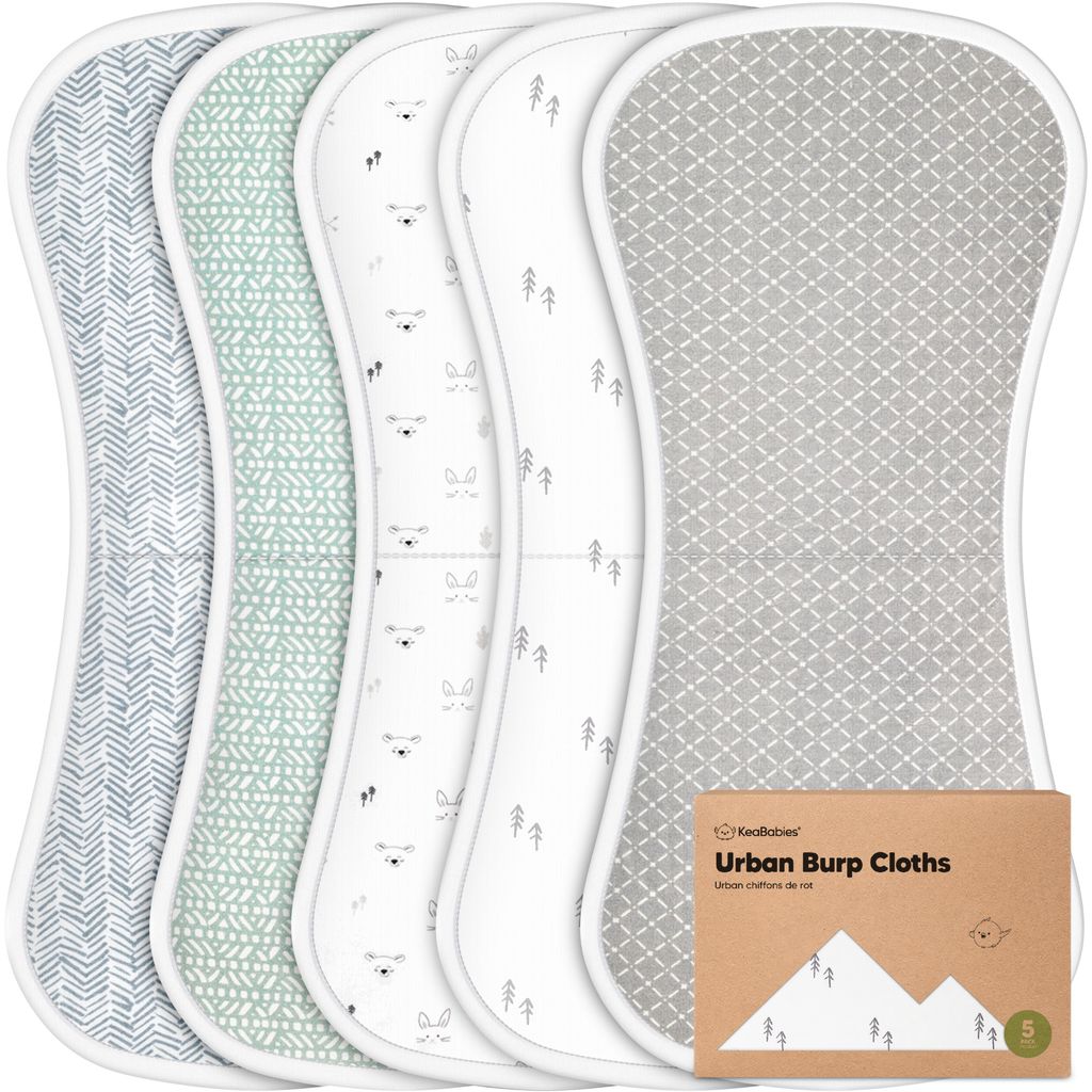 Keababies Paquete de 5 Paños Urban Burp (Nórdico), Estilo: Nórdico