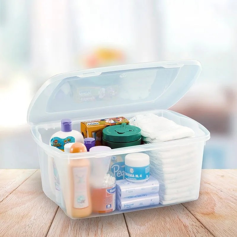 CAJA RECTANGULAR MULTIUSO 12 LITROS NATURAL