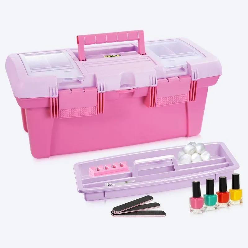 CAJA VANITY 18" ROSADO FUCSIA