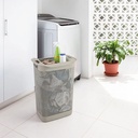 CESTA PARA ROPA RECTANGULAR LINUM TAUPE