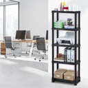 ESTANTE 12" 5 NIVELES NEGRO SOLIDO