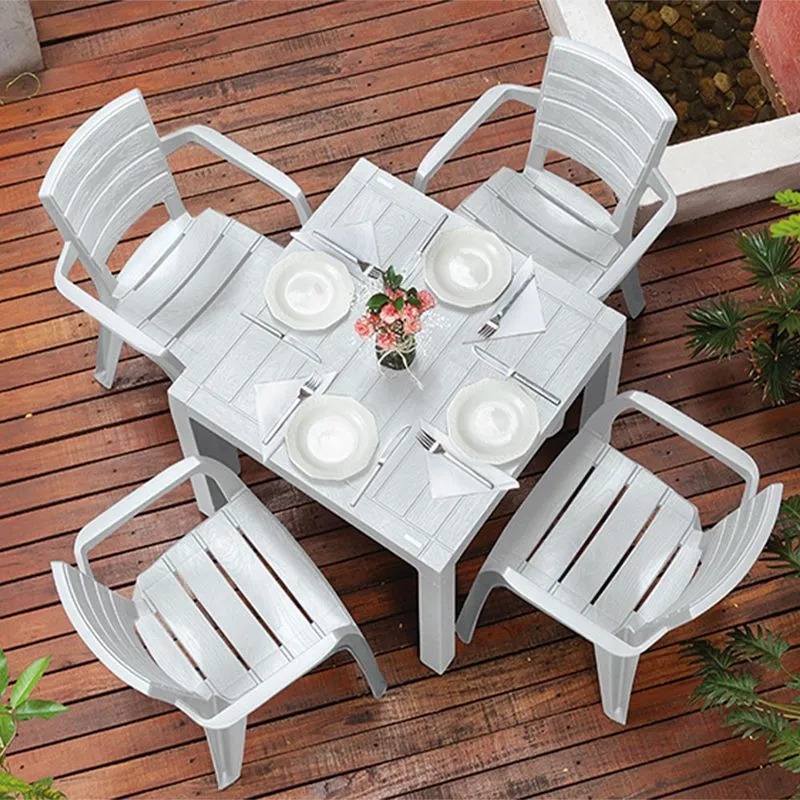 MESA BARU CUADRADA 75X75CM GRIS HIELO