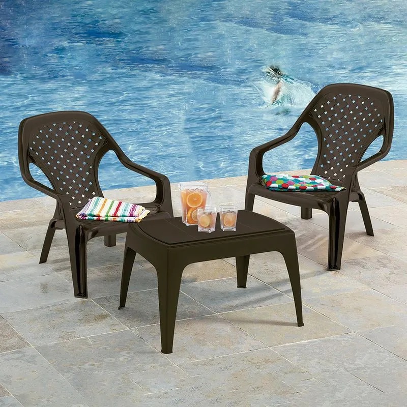MESA CENTRO RECTANGULAR 68X54 CM MARRON