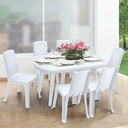 MESA LOTUS OVALADA BLANCA  55X32