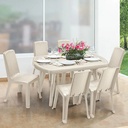 MESA LOTUS OVALADA CREMA 55X32