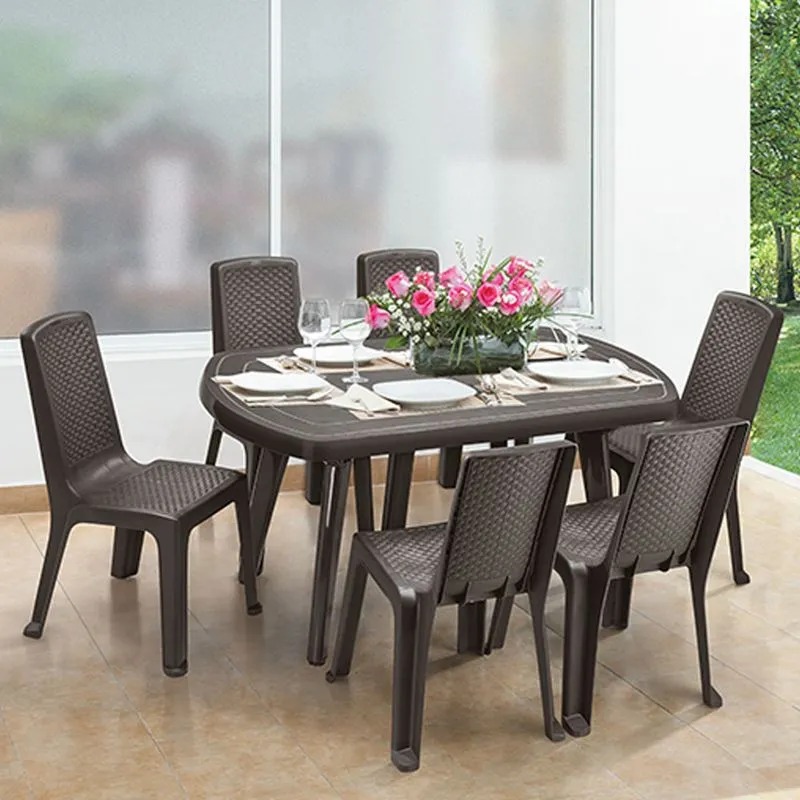 MESA LOTUS OVALADA MARRON  55X32