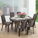 MESA LOTUS OVALADA MARRON  55X32