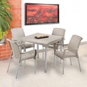 SILLA SHIA CON BRAZO TAUPE