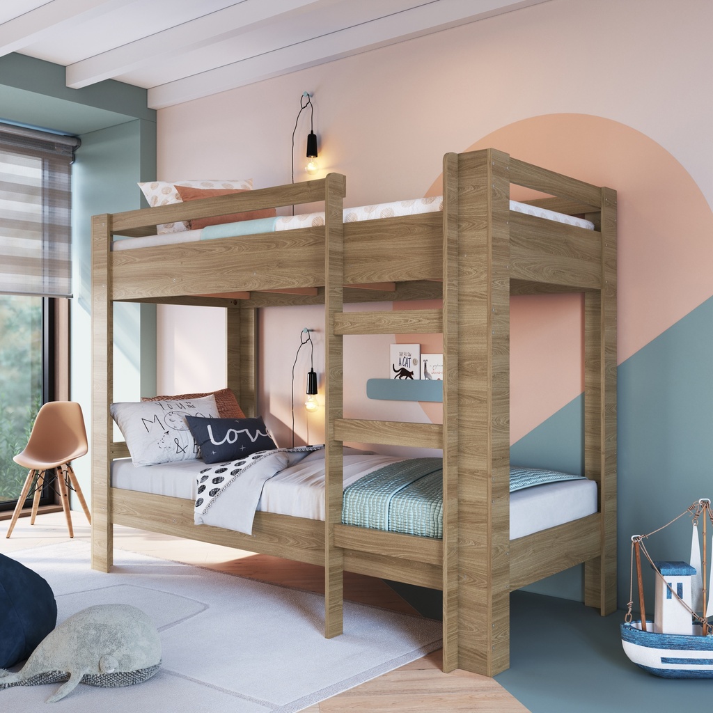 CAMAROTE INFANTIL SLIM AVEIRO OAK 190X80, BI020AVAV