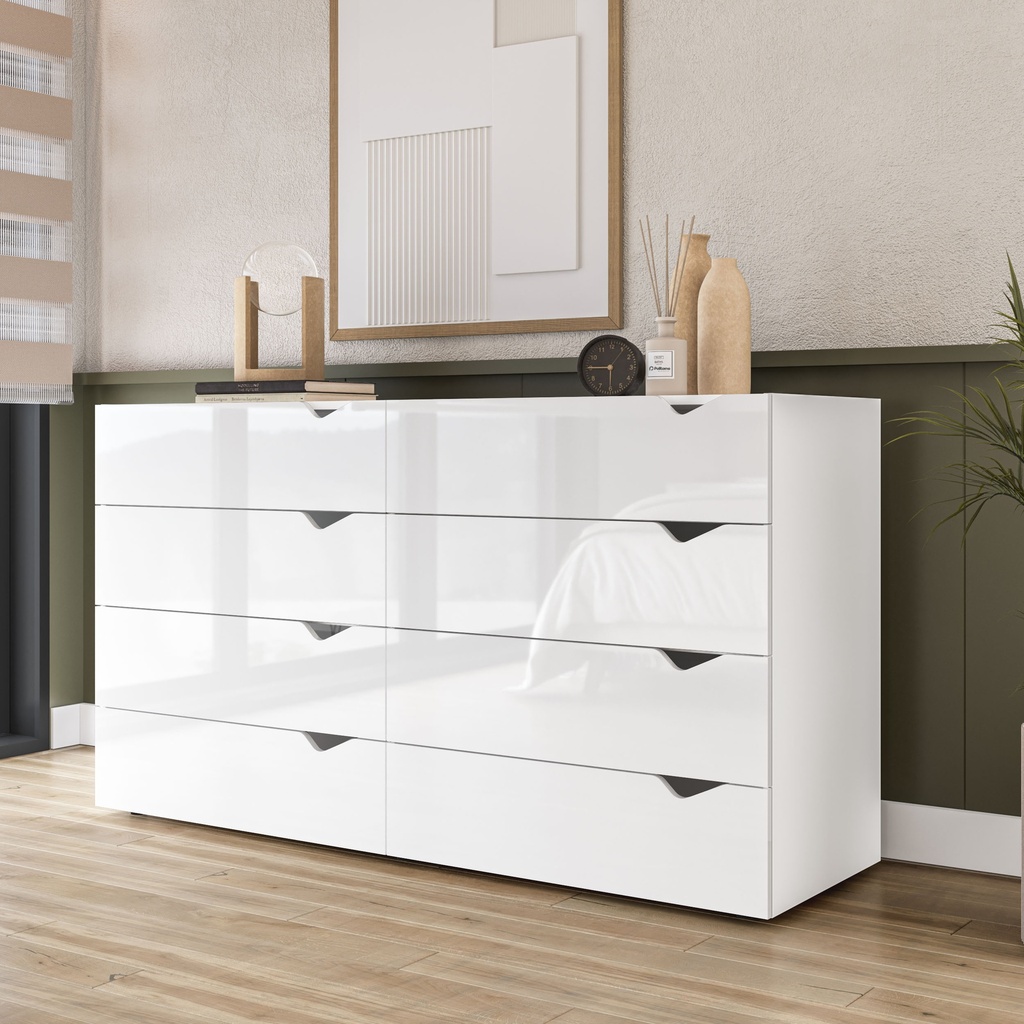 GAVETERO PORTO DE 8 GAVETAS  BLANCO,  240820.0001