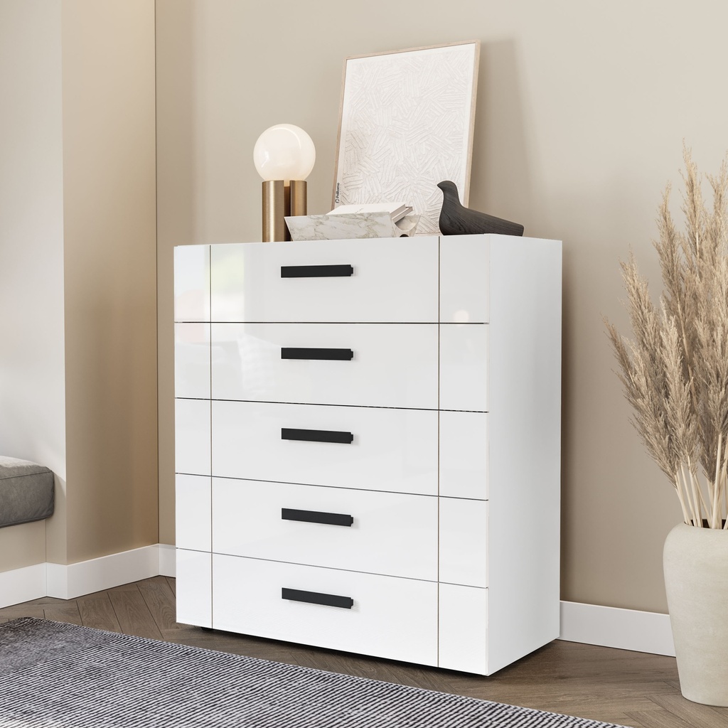 GAVETERO LISBOA DE 5 GAVETAS  BLANCO,  240840.0001