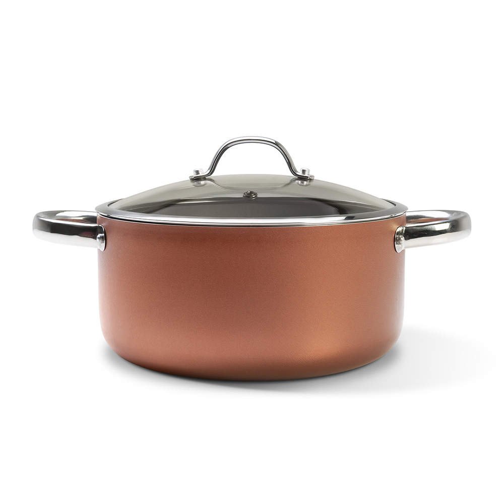 CACEROLA C/TP Ø22X10,5CM 3,70L CURRY COBRE