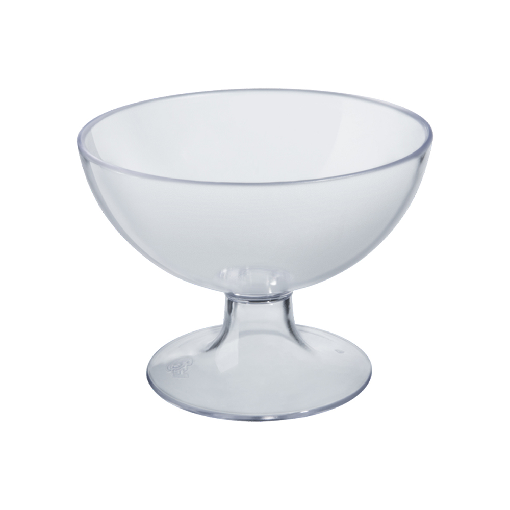 COPA POSTRE DE PLÁSTICO RETRO 150 ML CRISTAL