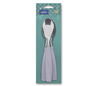 [6001/300] Linea Itaparica 3 Piezas Blister Acero PP 1,0MM - Cuchara de Mesa Blanca.