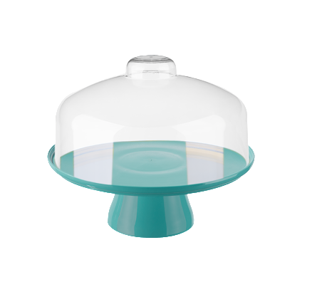 [10109/0129] PLATO PARA TORTA C/TAPA Ø19,5CM CAKE VERDE