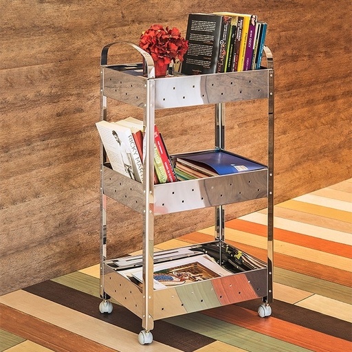 [2098/200] Organizador Triple Acero Inoxidable 40x28x77Cm