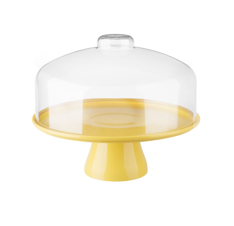 [10109/0463] PLATO PARA TORTA CON TAPA CAKE Ø19,5CM AMARILLO