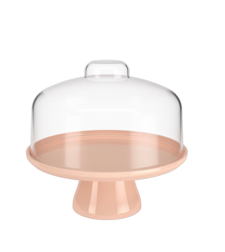 [10111/0467] Plato para Bizcocho con Tapa CAKE Ø32,5cm ROSA BLUSH