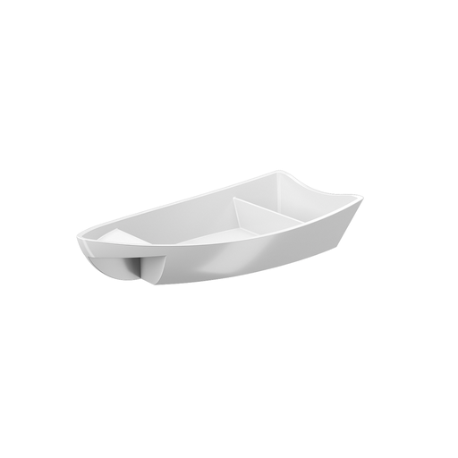 [10164/0007] BARCO P/ SUSHI DE PLASTICO UNO 13,9X13,9X6,3CM BLANCO