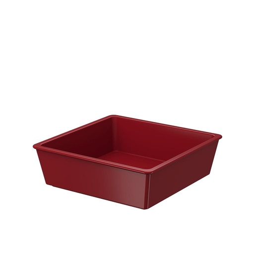 [10166/0465] FUENTE PEQUENA DE PLASTICO UNO 230ML ROJO BOLD 10.7 x 10.7 x 3.4 cm