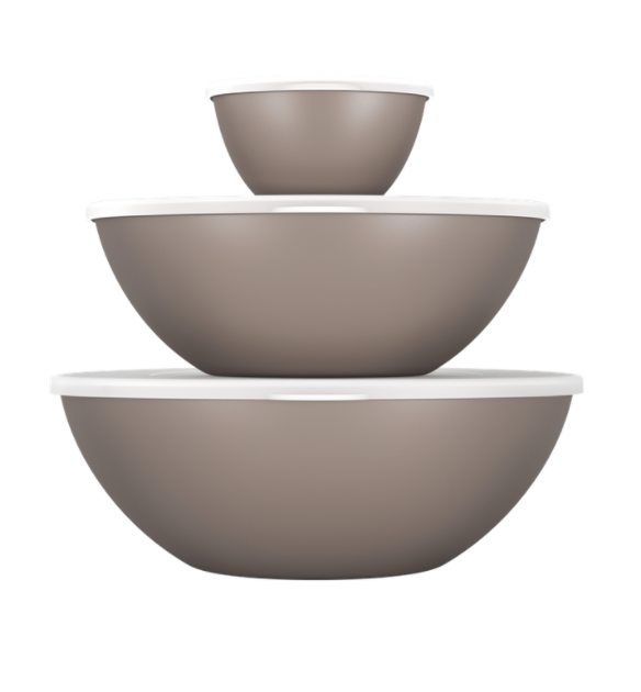 [99261/1126] JUEGO DE CONTENEDORS DE PLASTICO ( 250 ML, 2,5L, 3,5L) ESSENTIAL WARM GRAY 