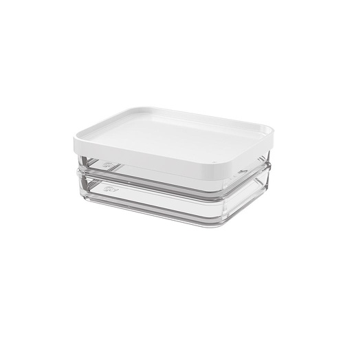 [20769/3007] POTE DE PLASTICO DUO 560ML CLEAR BLANCO 