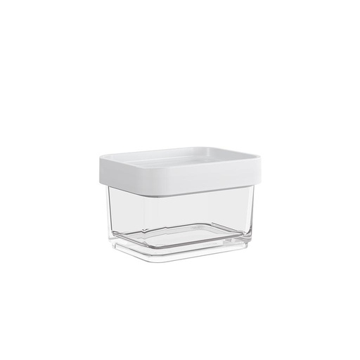 [20765/0007] POTE DE PLASTICO MICRO 100ML CLEAR BLANCO 