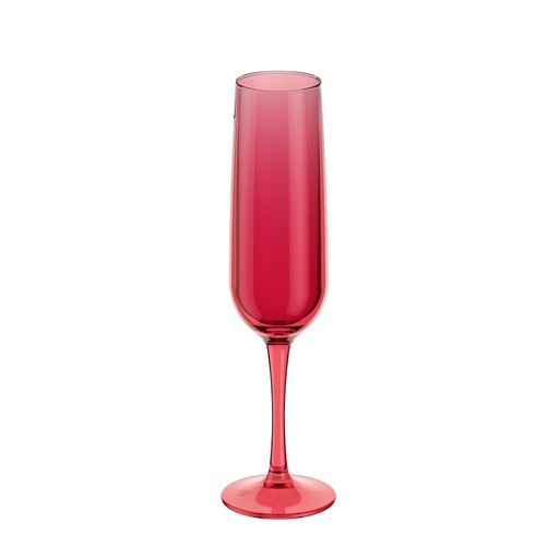 [21004/0111] COPA CHAMPANGE DE PLASTICO 160ML FUN ROJO TRANSPARENTE 