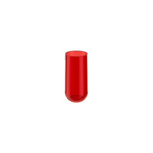 [21002/0111] VASO ALTO FUN DE PLASTICO 400ML FUN DE PLASTICO ROJO TRANSPARENTE 