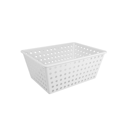 [10818/0007] CANASTA MAXI DE PLASTICO 39 X 30 X 16,8 CM ONE BLANCO 