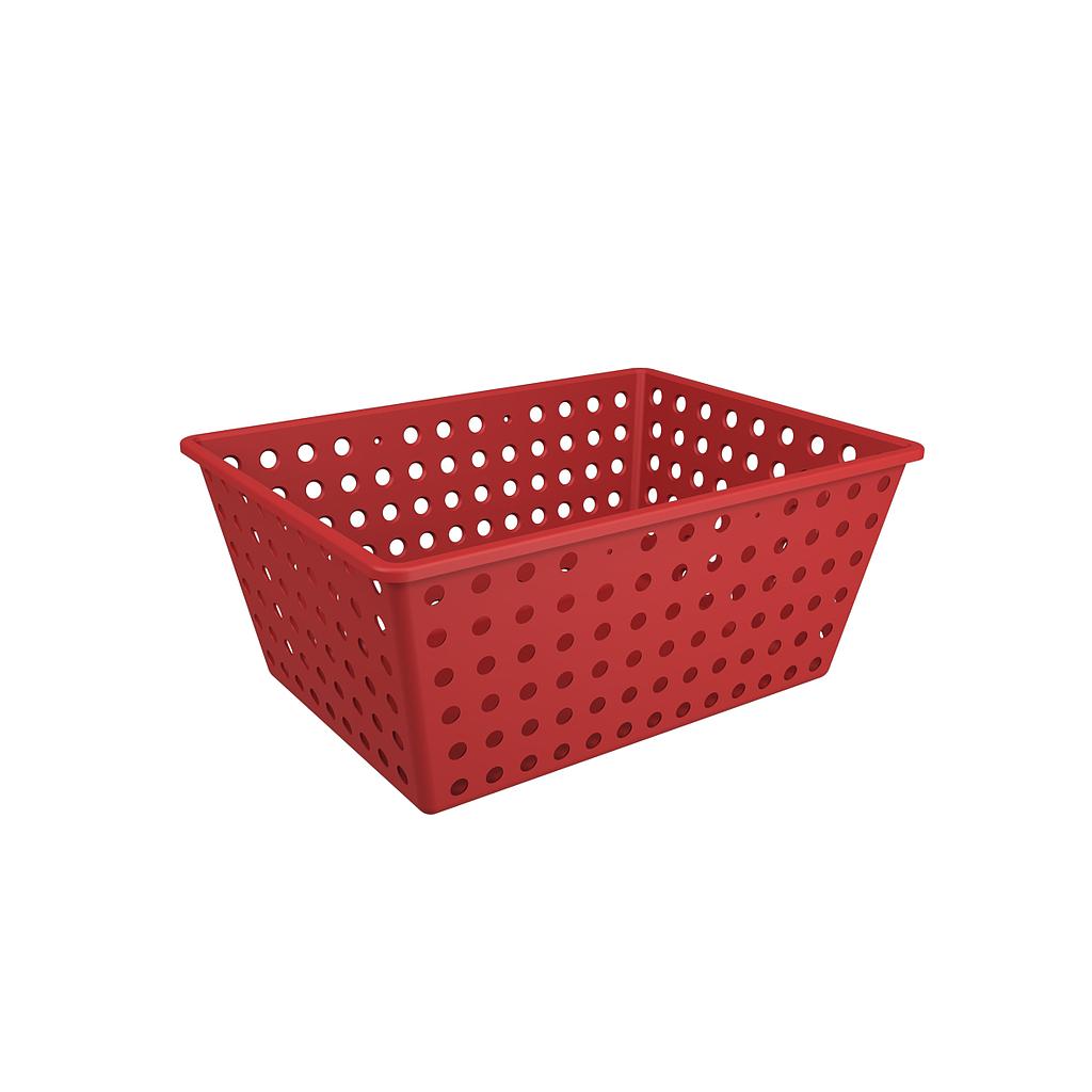 [10818/0465] CANASTA MAXI DE PLASTICO 39 X 30 X 16,8 CM ONE ROJO BOLD 