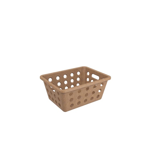 [40808/0086] CANASTA PEQUENA DE PLASTICO BIOS MADERA 