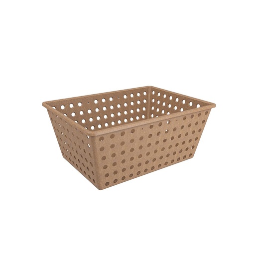 [40818/0086] CANASTA MAXI DE PLASTICO BIOS MADERA 