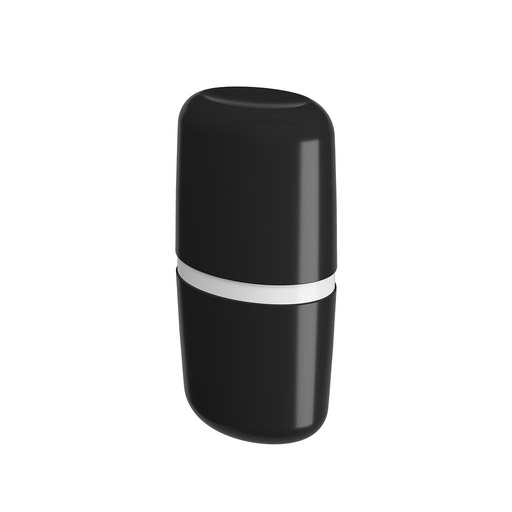 [10442/0008] PORTA CEPILLO DE PLASTICO C/ TAPA FULL NEGRO 