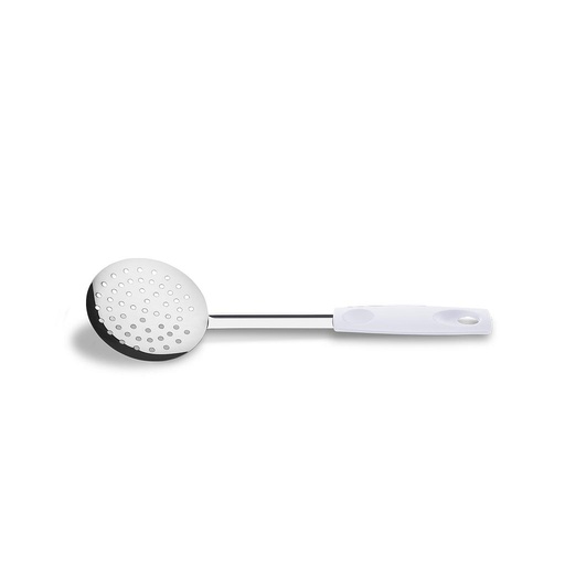 [2220/304] LINEA ASTI - EN ACERO INOXIDABLE MANGO PP - ESPUMADERA 31,50CM -BLANCO