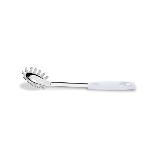 [2220/306] LINEA ASTI - EN ACERO INOXIDABLE MANGO PP - CUCHARA PASTA 29,50CM -BLANCO