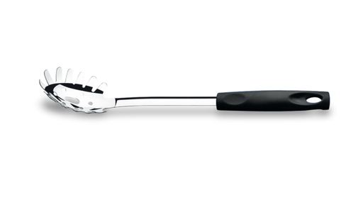 [2221/306] LINEA ASTI - EN ACERO INOXIDABLE MANGO PP - CUCHARA PASTA 29,50CM -NEGRO