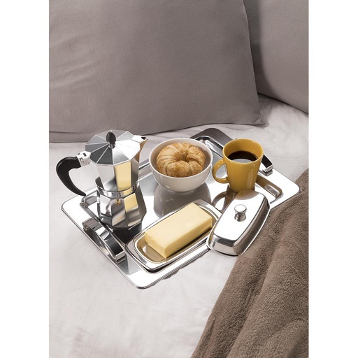 [1407/100] LINEA ATINA - EN ACERO INOXIDABLE - MANTEQUERA RECTANGULAR 