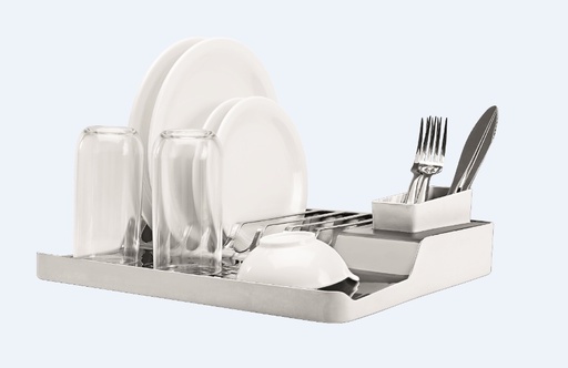 [2122/103] LINEA MINIMAL - EN ACERO INOXIDABLE - ESCURRE PLATOS BLANCO